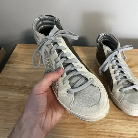 P448 prisma sneakers womens 37 US 7 grey suede skate zip - Picture 4 of 10